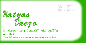 matyas daczo business card